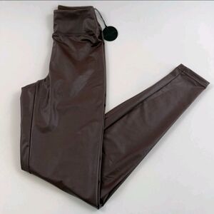 NWT OFFLINE By Aerie Real Luxe Faux Leather Legging - Size S  Brown
